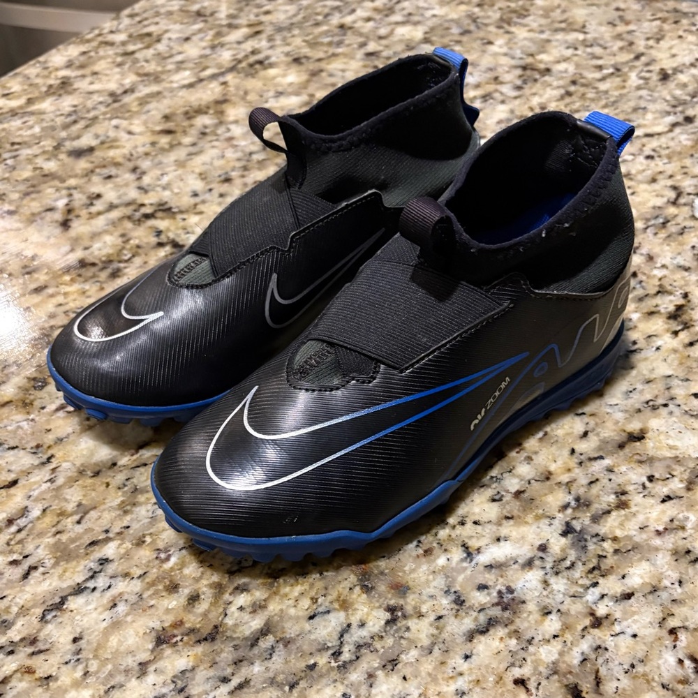 Black and Blue Soccer Cleats